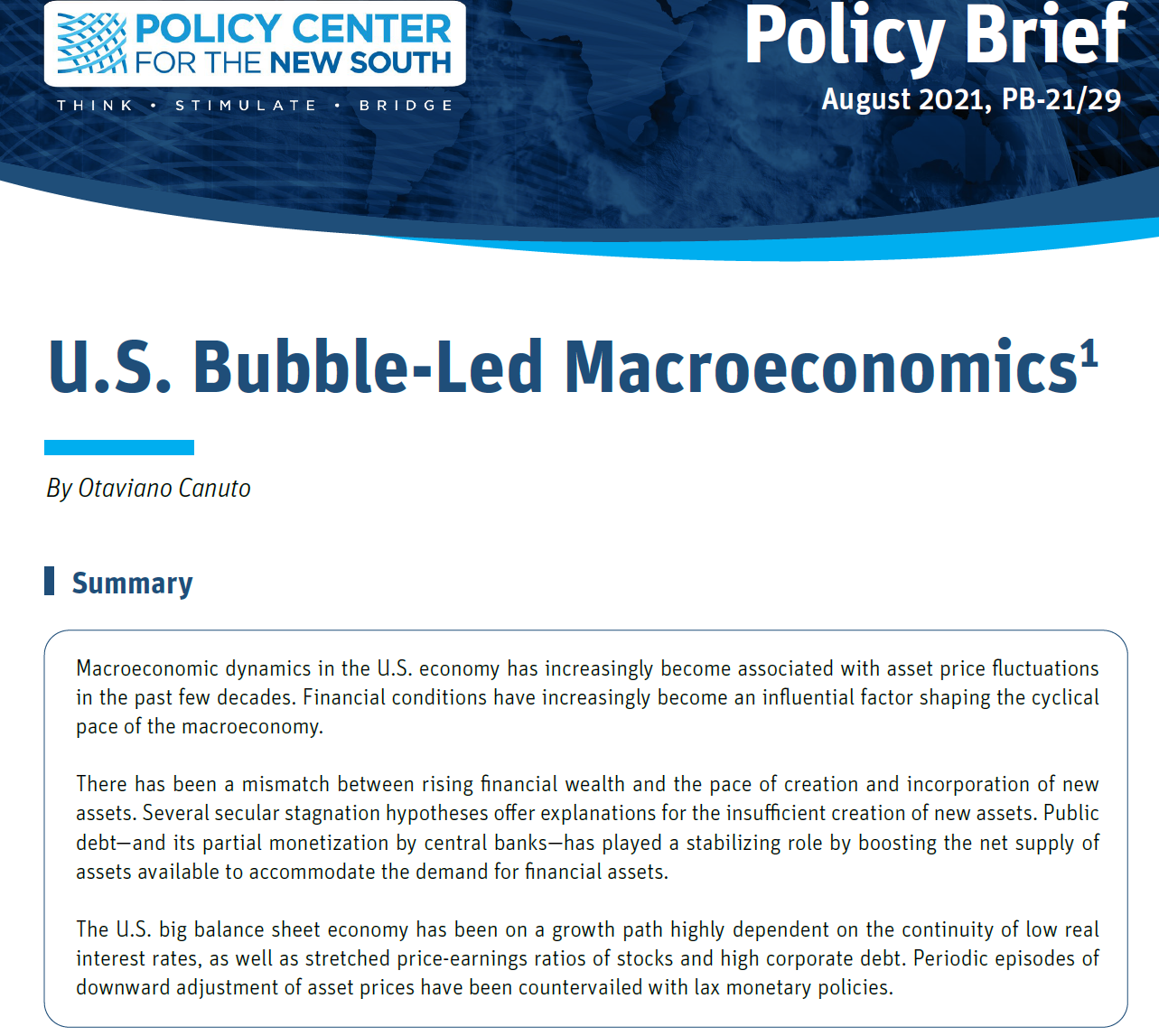 Read more about the article U.S. Bubble-Led Macroeconomics
