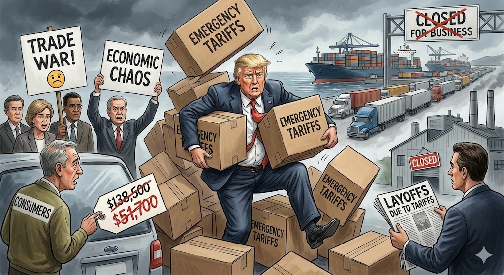 Read more about the article The fiasco of Mr. Trump’s emergency tariffs