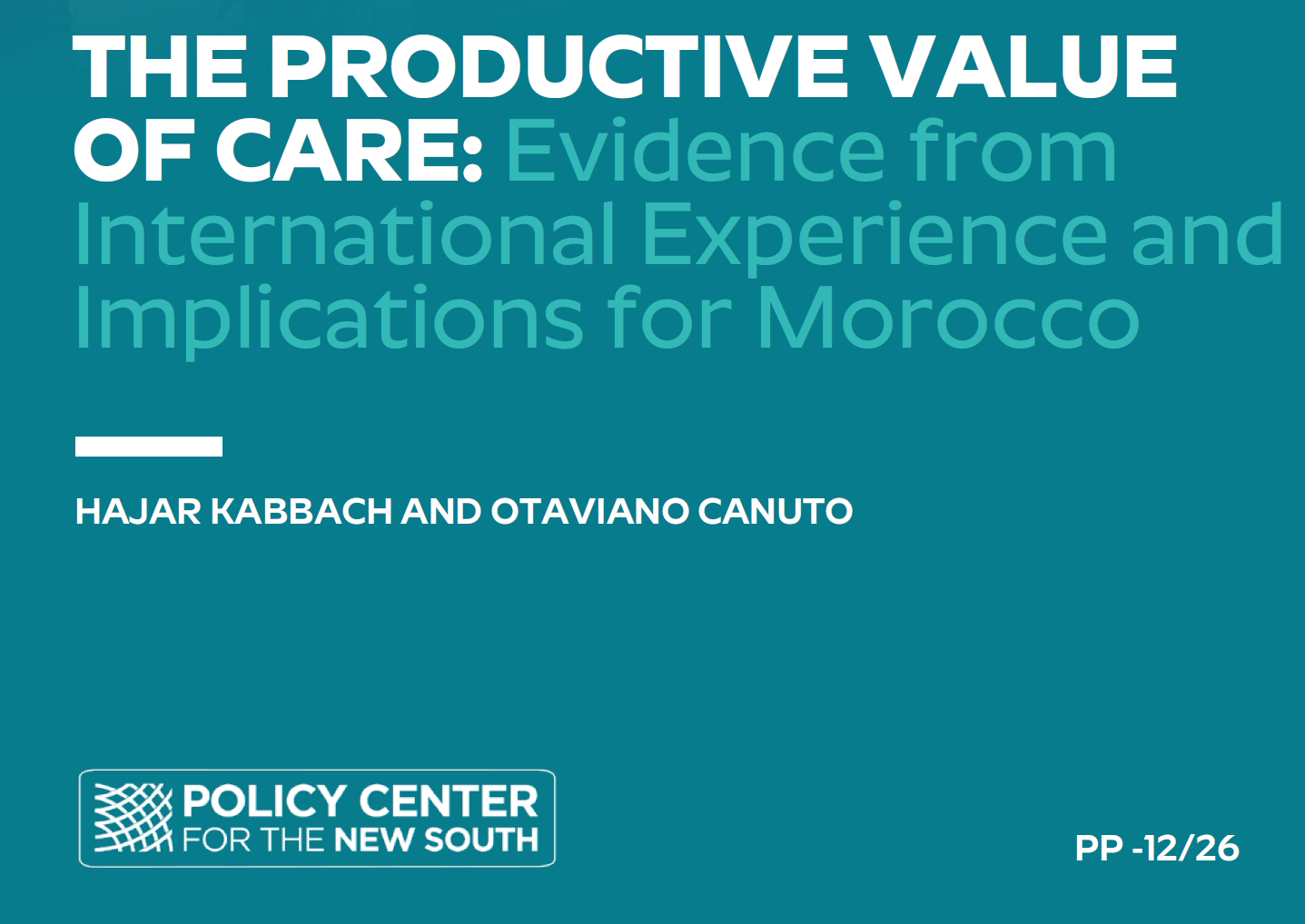 Read more about the article The Productive Value of Care: Evidence from International Experience and Implications for Morocco