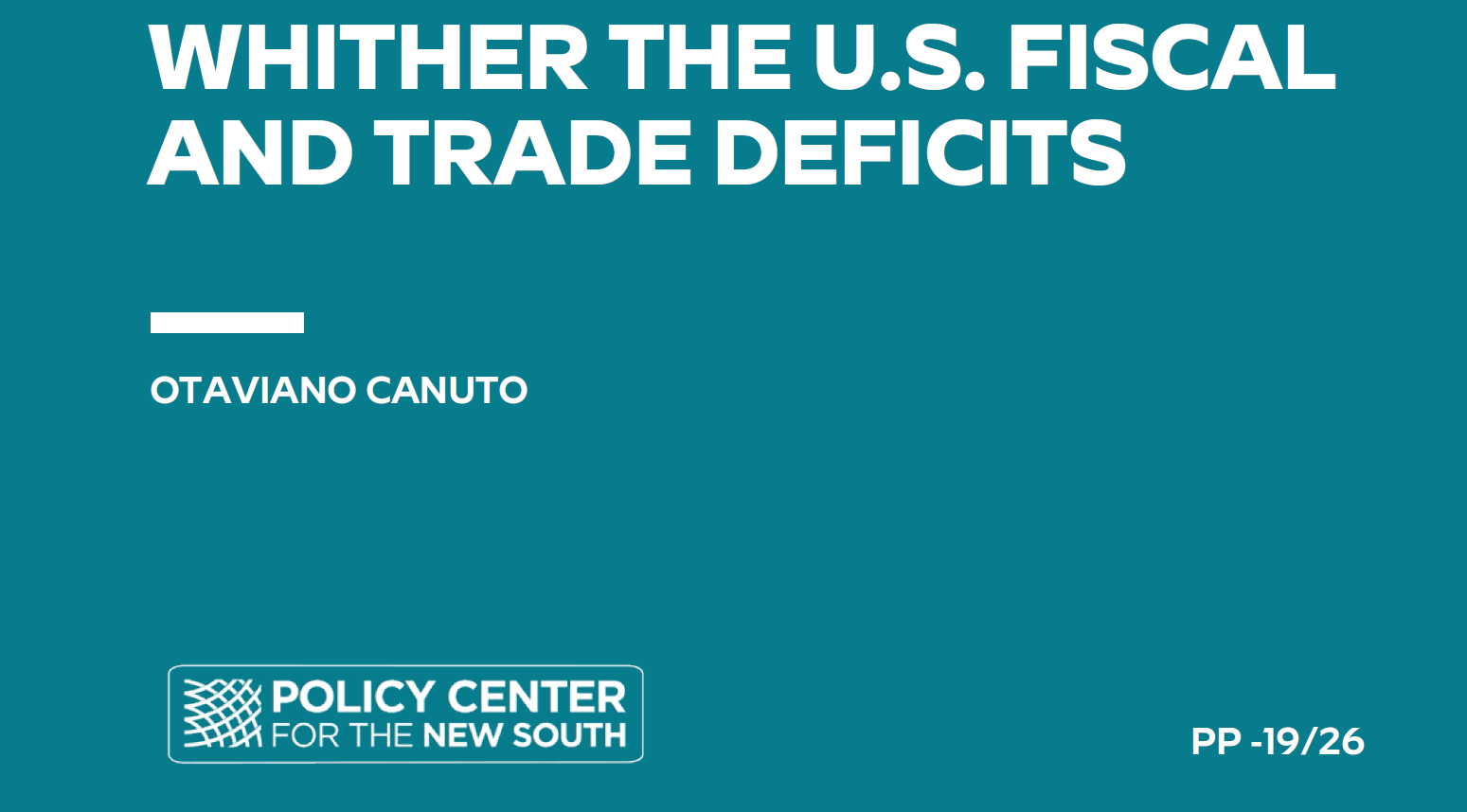 Read more about the article Whither the U.S. Fiscal and Trade Deficits